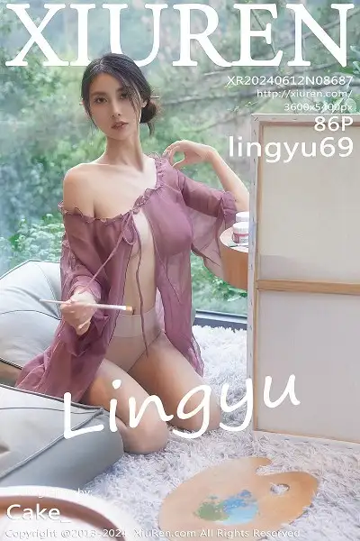 [XiuRen秀人网]No.8687_模特Lingyu69性感紫色轻透连衣裙配白丝袜秀丰腴身材诱惑写真86P