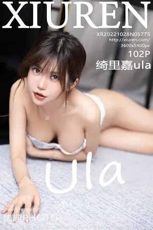 [XiuRen秀人网]No.5775_女神绮里嘉ula性感图案T恤配白色短裙露原色丝袜撩人诱惑写真102P
