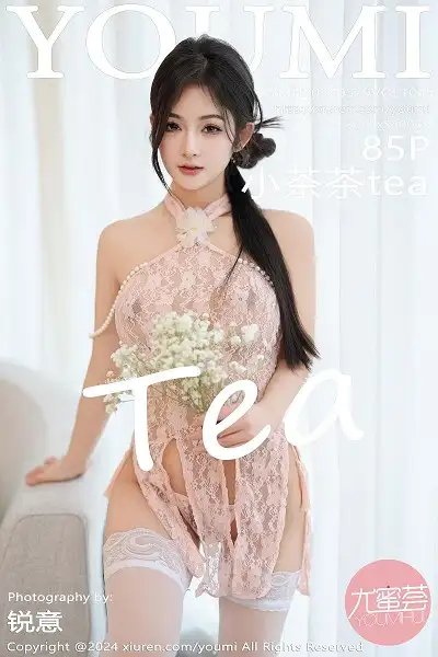 [YouMi尤蜜荟]Vol.1045_模特小茶茶tea粉色轻透蕾丝情趣睡裙配白丝袜秀惹火身段诱惑写真85P